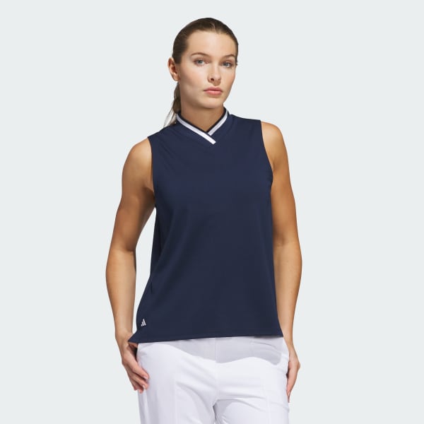 Bleu Polo sans manches Go-To
