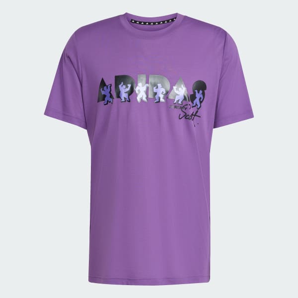 สีม่วง เสื้อยืด adidas x Jeremy Scott