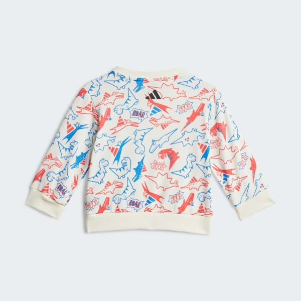 White Seasonal Essentials Adiraptor French Terry Jogger Set Kids