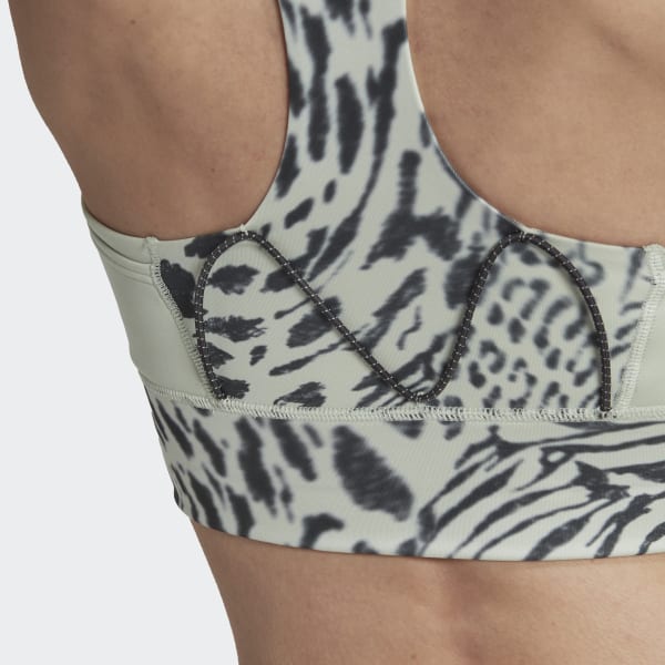 Verde Reggiseno sportivo adidas Running Medium Support Print LBT93