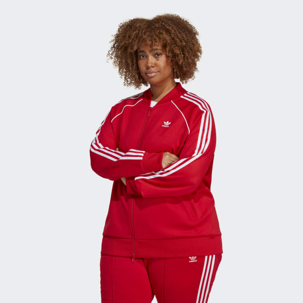 Czerwony Adicolor Classics SST Track Jacket (Plus Size)