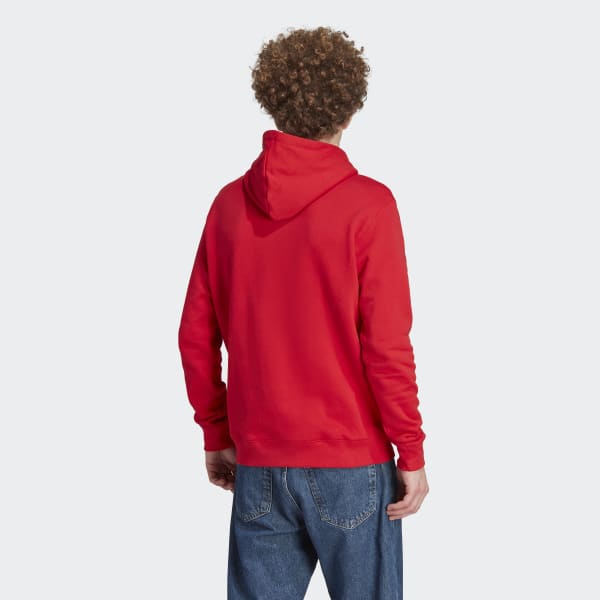 Rojo Polera con Capucha Adicolor Classics Trifolio