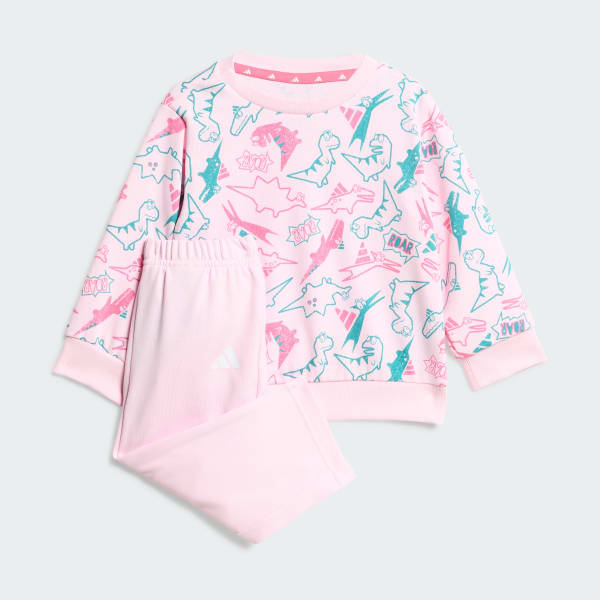 Pink Seasonal Essentials Adiraptor French Terry 키즈 조거 세트
