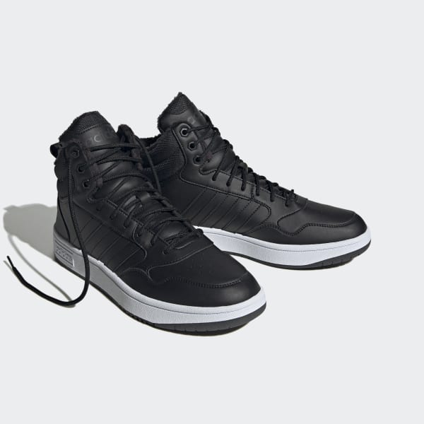 Czerń Hoops 3.0 Mid Lifestyle Basketball Classic Fur Lining Winterized Shoes