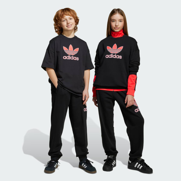 adidas Big Logo Execution Oversized Sweat Pants Kids - Black