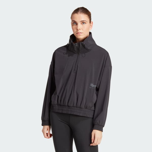 Negro Corta Viento de Entrenamiento Exercise Snacking