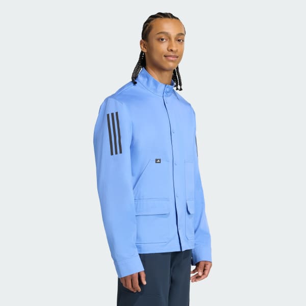 adidas Trackstand Utility Cycling Jacket - Blue | Free