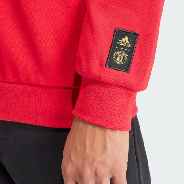 adidas Manchester United Cultural Story Crew Sweatshirt Red