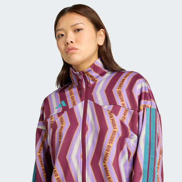adidas x FARM Tiro Track Top - Red | Free Shipping with