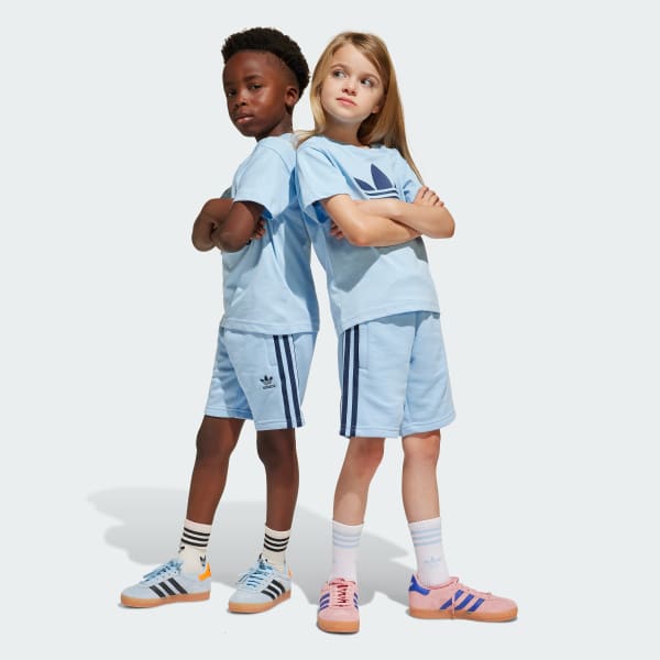 Blue Adicolor Shorts Tee Set Kids