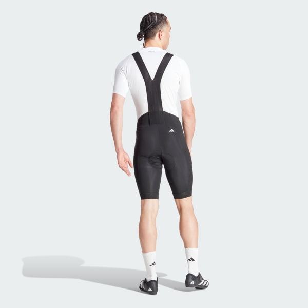 Black Essentials 3-Stripes Padded Cycling Bib Shorts