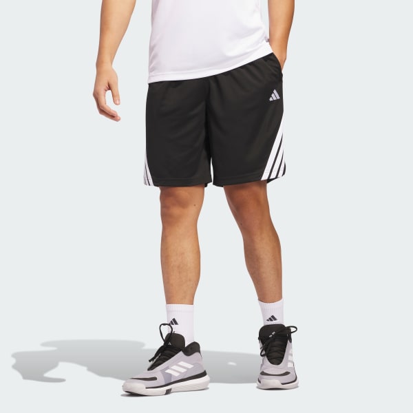 Svart Legends 3-Stripes Basketshorts