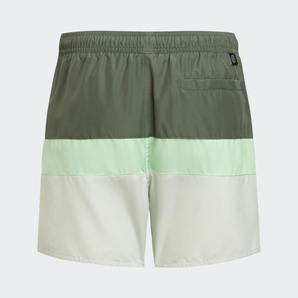Green Colorblock Swim Shorts JLO30