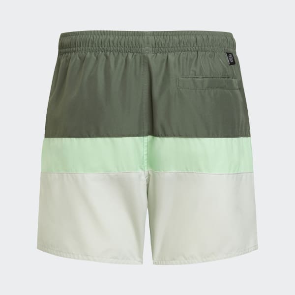 Zielony Colorblock Swim Shorts