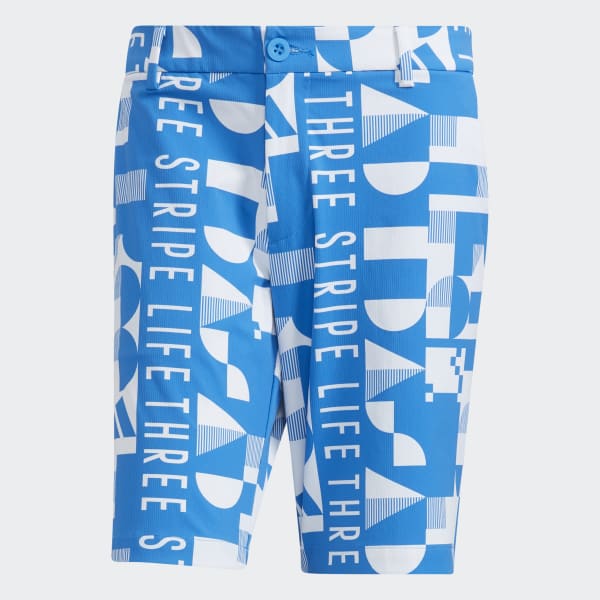 Blue Graphic Shorts IS041