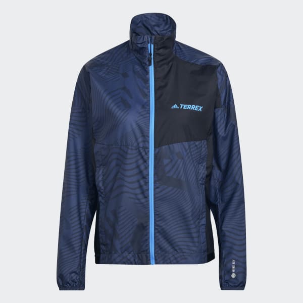 Blau TERREX Trail Running Printed Windjacke JMM06