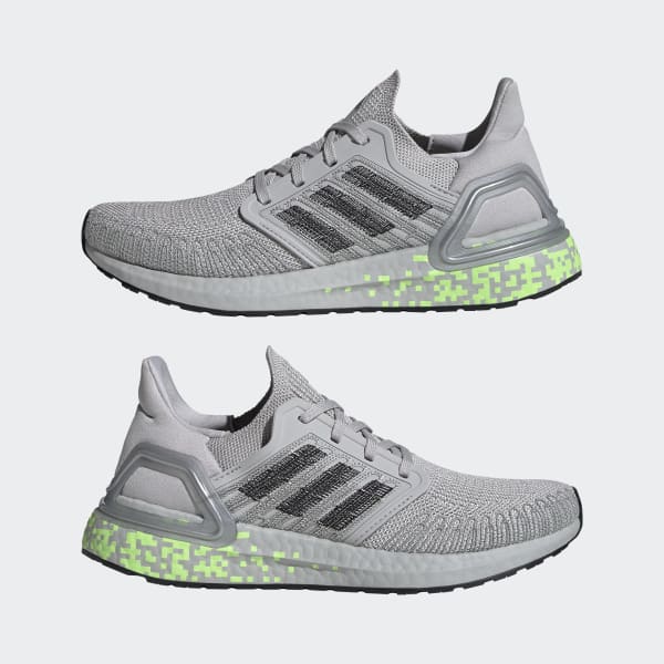 Ultraboost 20 grey best sale green
