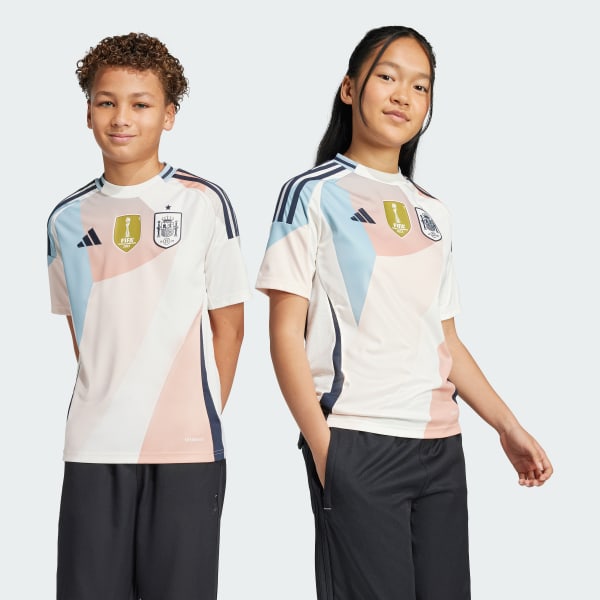Hvid Spain 25 (Women's Team) Kids udebanetrøje