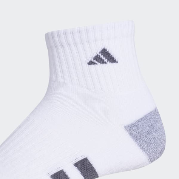 White Cushioned Quarter Socks 3 Pairs