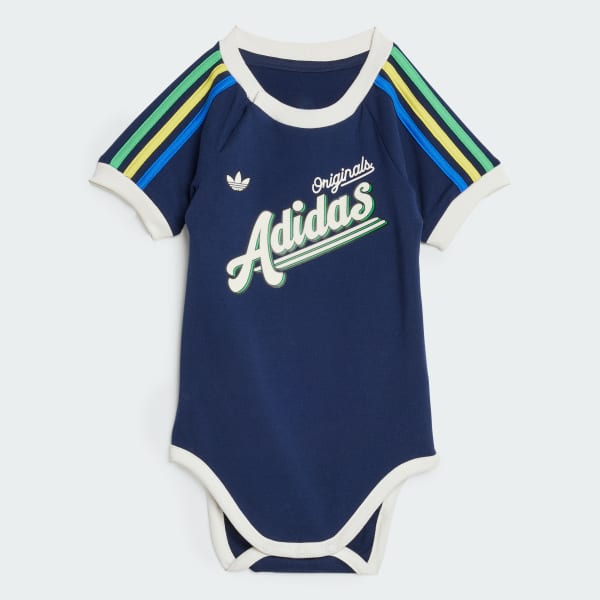 Adidas originals 3 stripe bodysuit best sale