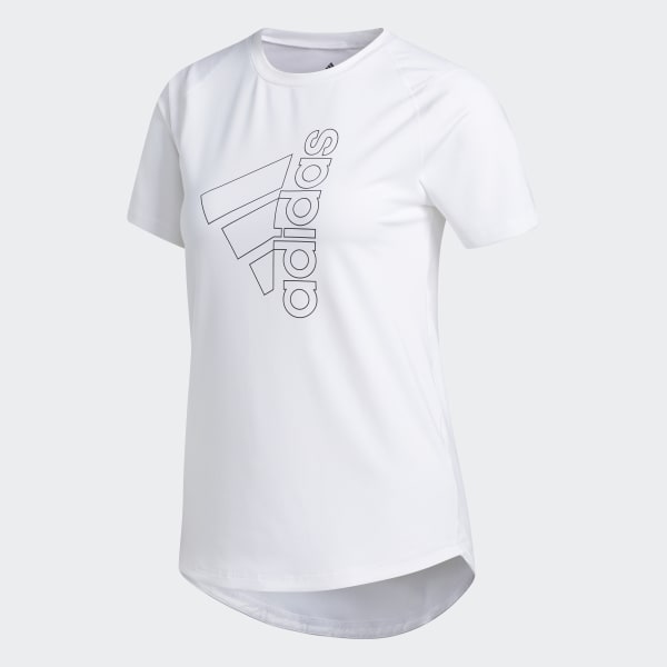 Blanco Polera Badge of Sport
