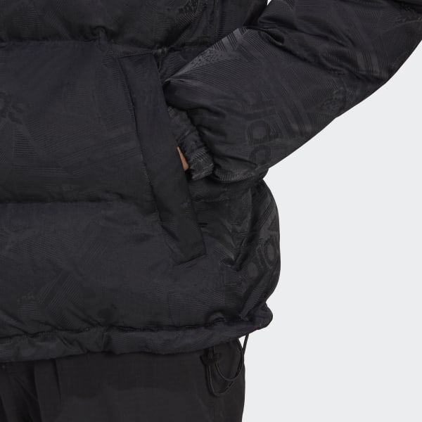 Schwarz adidas Rekive Regen Hooded Puffer Daunenjacke NQ364