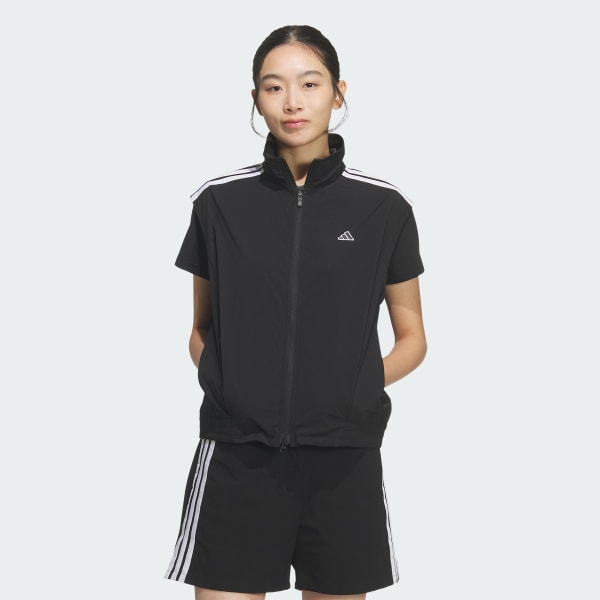 ブラック スリーストライプス ウーブンベスト