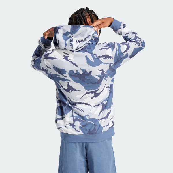 Azul Sudadera con Gorro Seasonal Essentials Camuflaje