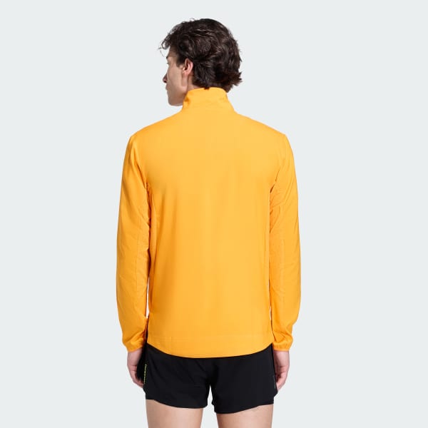 Orange Adizero Essentials Running Jacket