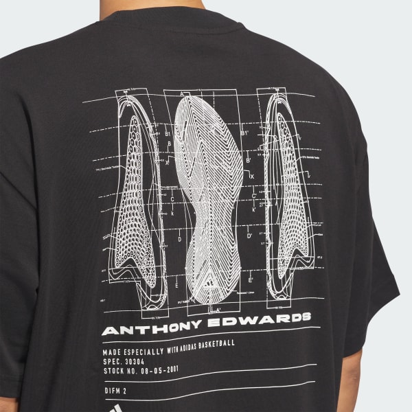 Tシャツ・カットソー adidas Anthony Edwards Seasonal Graphic Tee JY3973 adidas Men's Anthony Edwards Seasonal Graphic Tee