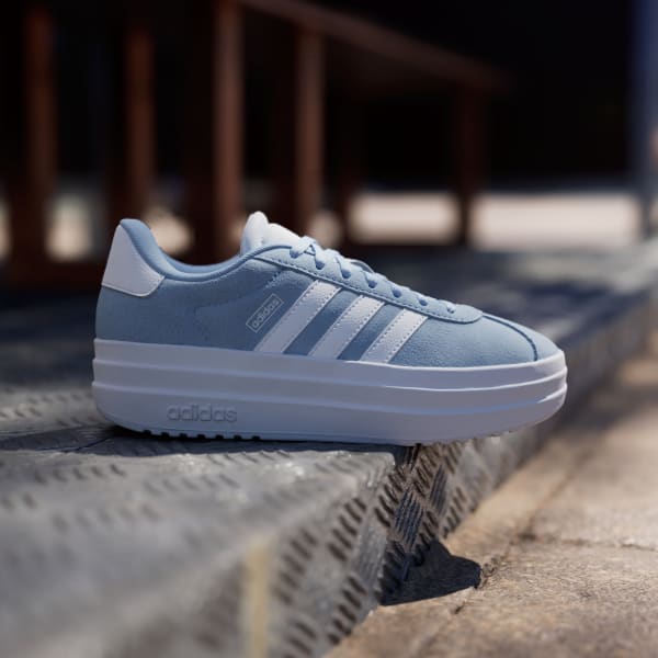 Adidas VL Court Bold Shoes Kids Glow Blue 4.5 Kids Originals Shoes