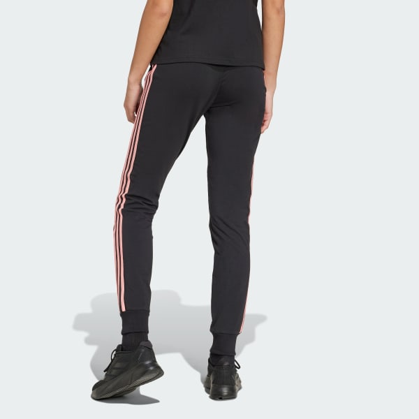 Negro Pants Essentials 3 Franjas Tejido Jersey