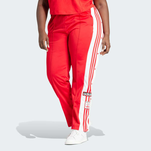 adidas Women's Lifestyle Adicolor Adibreak Pants (Plus Size) - Red adidas US