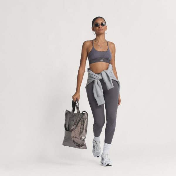 Cinza Top Esportivo Hyperglam Shine