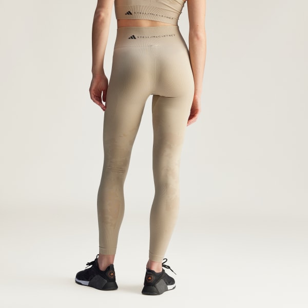 Beige adidas by Stella McCartney TrueStrength Seamless Yoga Tights