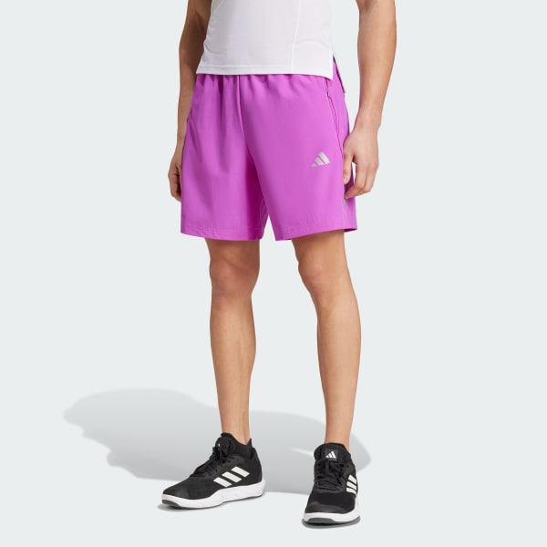 Purple Gym+ Training 3-Stripes Woven Shorts