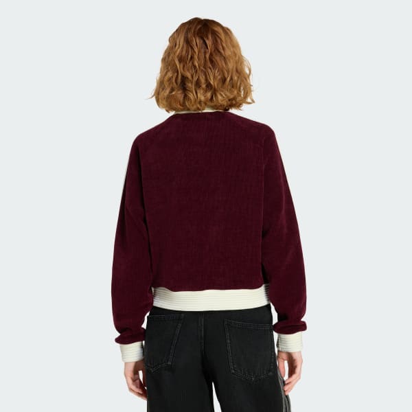 Bordeaux VESTE DE SURVÊTEMENT ADIDAS ORIGINALS MAILLE VELOURS