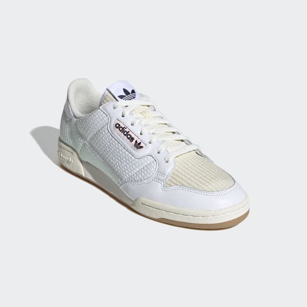 adidas continental 80 white and yellow