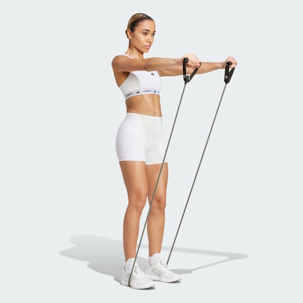White TECHFIT Medium-Support Bra