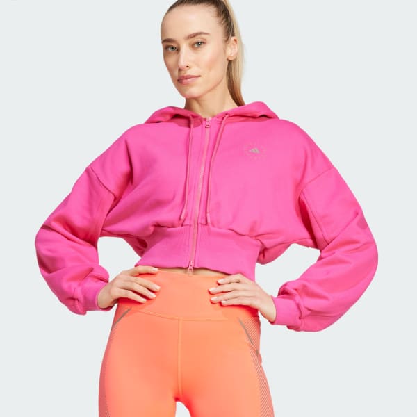 adidas by Stella McCartney Sportswear Cropped Hoodie Pink