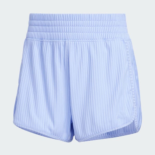 Azul Shorts Pacer All Gym Seasonal Canelado Cós Alto Tonal Três Listras