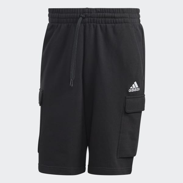adidas Essentials French Terry Cargo Shorts - Black