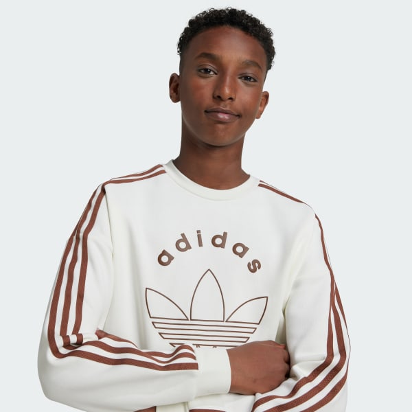 adidas Graphic Crew Sweatshirt Kids - White | Free Shipping
