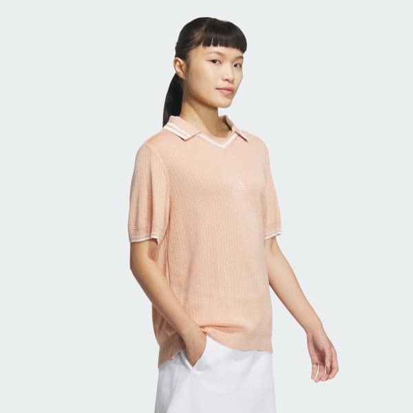 Pink 반팔 니트 폴로 셔츠