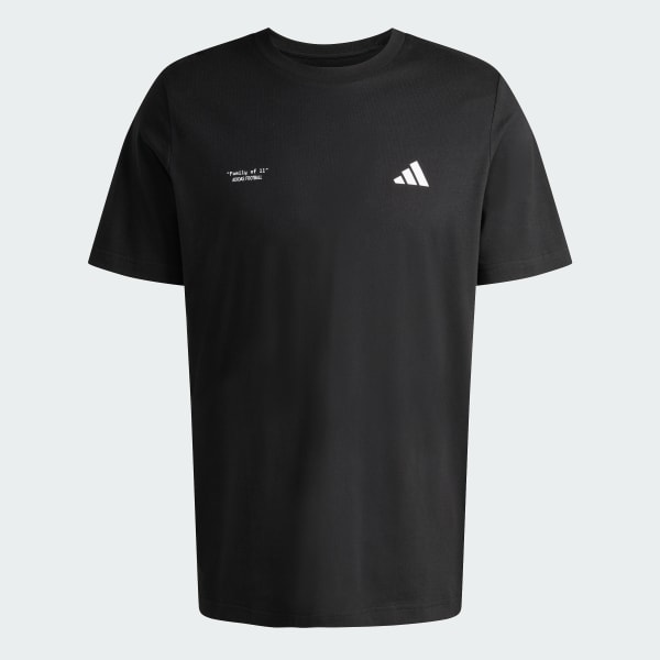 Black FOOTBALL SLOGAN GRAPHIC T-SHIRT
