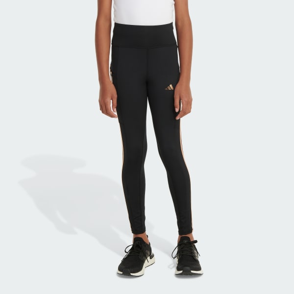 Adidas Girls Core Sport Inspired 3 Stripe Legging (Black/White