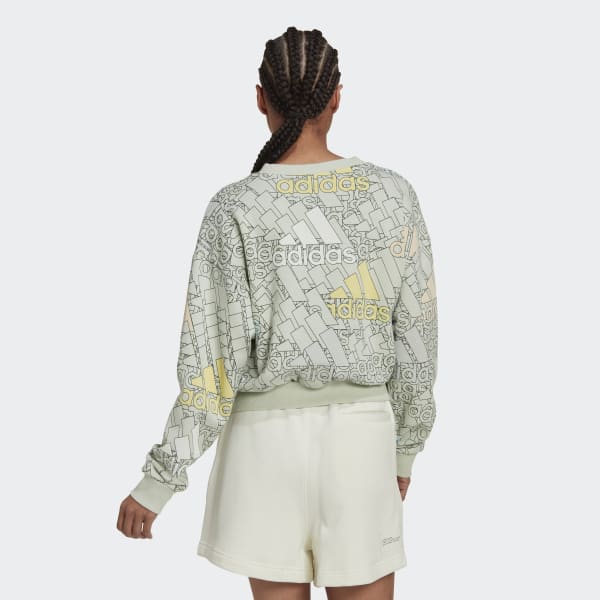 Gron Essentials Multi-Color Logo Crop sweatshirt Y7746