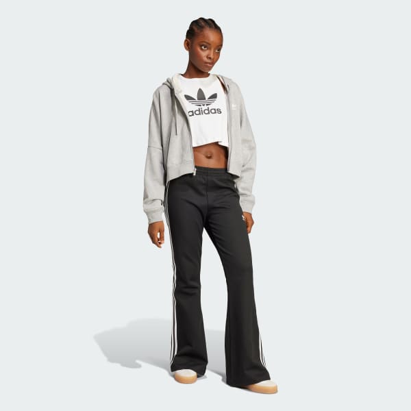 Grau Essentials Short French Terry Kapuzenjacke