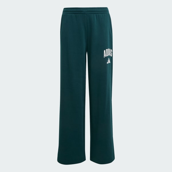 Verde Pantalón para niños Essentials con tipografía universitaria