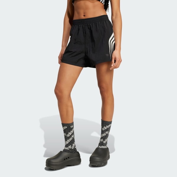 Girls in adidas nylon shorts shop